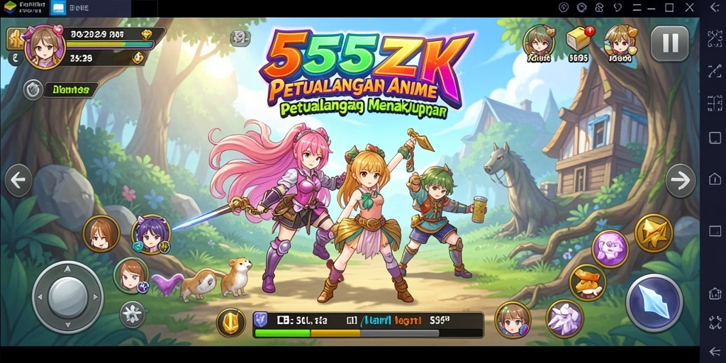 Tampilan atraktif gameplay Anime yang memukau