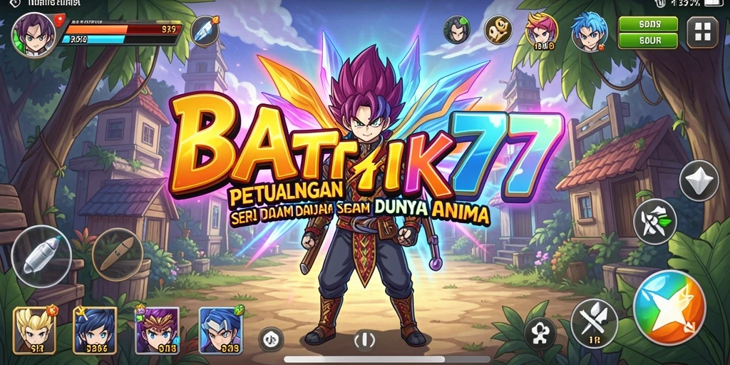 Screenshot gameplay BATIK77 dengan karakter anime yang menarik.