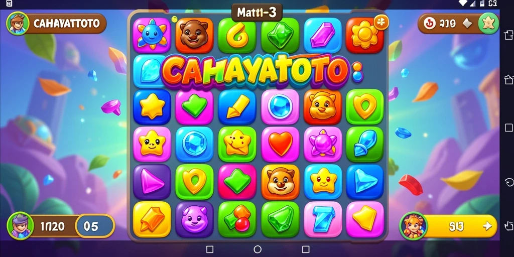 Tampilan gameplay CAHAYATOTO yang penuh warna dan menantang.