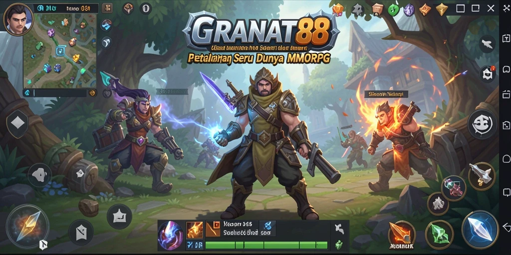 Tangkapan layar gameplay epik dalam dunia MMORPG.