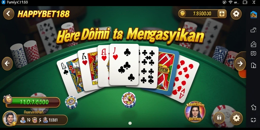 Tampilan seru saat bermain game Domino di HAPPYBET188.