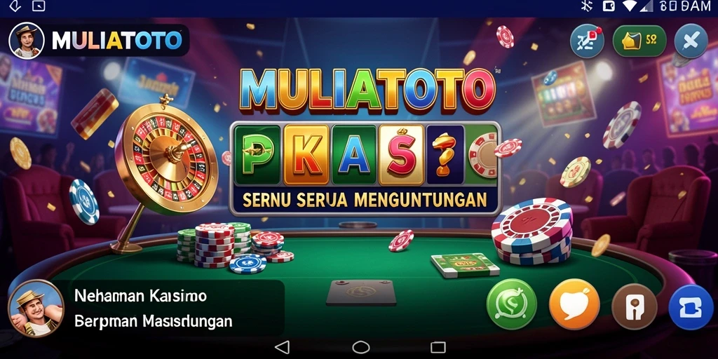 Screenshot gameplay MULIATOTO menampilkan suasana kasino yang memukau.