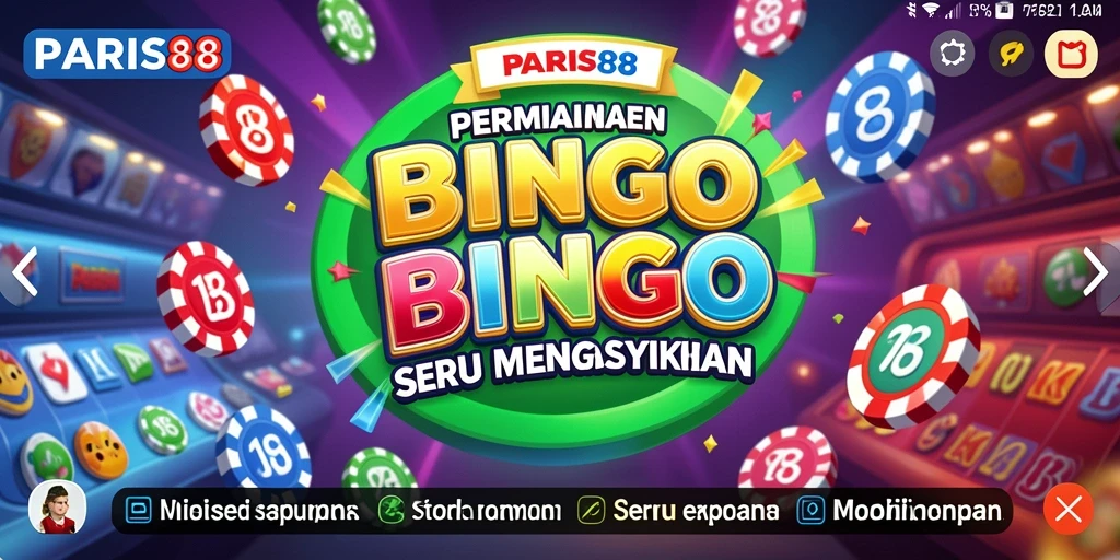 Tampilan menarik dari gameplay Bingo di PARIS88.