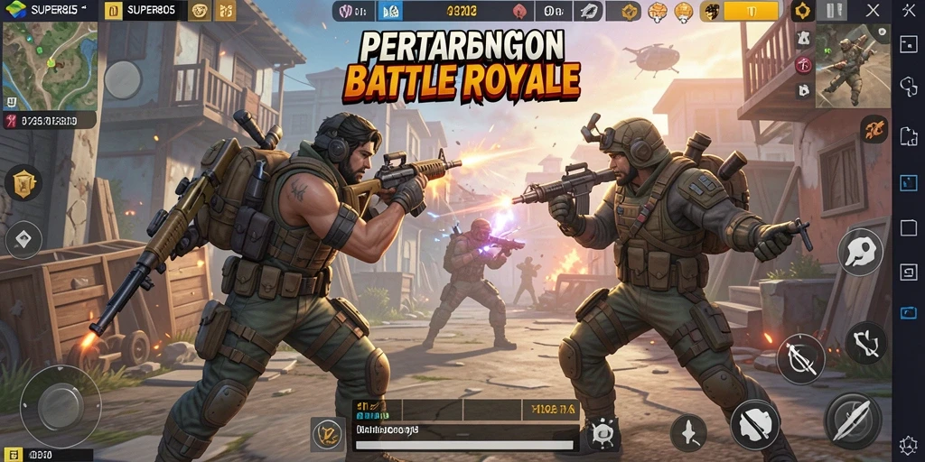 Tangkapan layar dari gameplay intens di SUPER805.