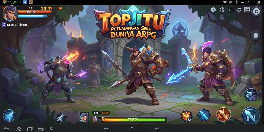 Screenshot gameplay TOPJITU yang menunjukkan aksi seru dalam dunia ARPG.